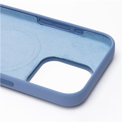 Чехол-накладка ORG Silicone Case SafeMag с анимацией для "Apple iPhone 15 Pro" (winter blue)