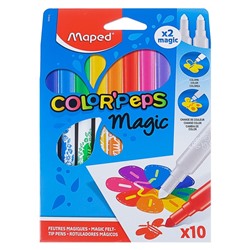 Фломастеры 10 цветов, Maped Color Peps MAGIC, меняющие цвет