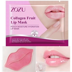 Патчи для губ с экстрактом персика Collagen Lip Mask Zozu