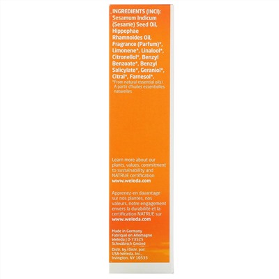 Weleda, Hydrating Body & Beauty Oil, Sea Buckthorn Extracts, 3.4 fl oz (100 ml)