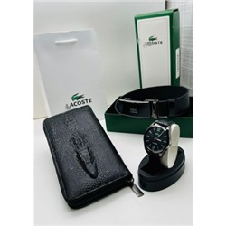 Подарочный набор для мужчины ремень, кошелек, часы + коробка #21214680
