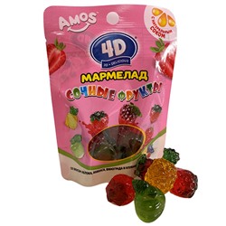 Мармелад жевательный AMOS "Сочные фрукты 4D" 48г  (12шт/кор)