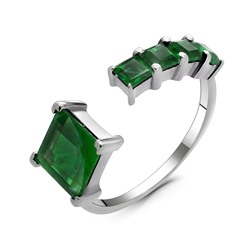 Кольцо из серебра зеленый агат, Беатриче