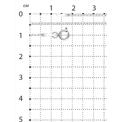 Цепь из серебра родированная - 55 см 1866R040L55