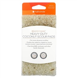 Full Circle, Beachy Clean, Heavy-Duty Coconut Scour Pads, 3 Pack