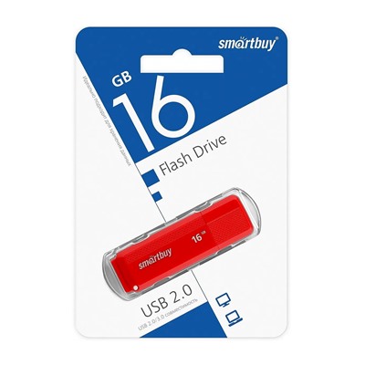 Флэш накопитель USB 16 Гб Smart Buy Dock (red)