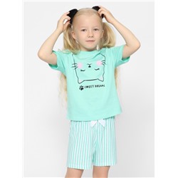 Пижама для девочки Cherubino CWKG 50146-38 Ментоловый