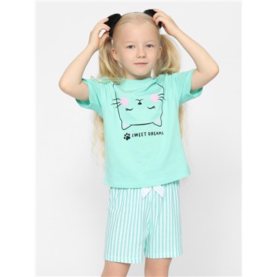 Пижама для девочки Cherubino CWKG 50146-38 Ментоловый