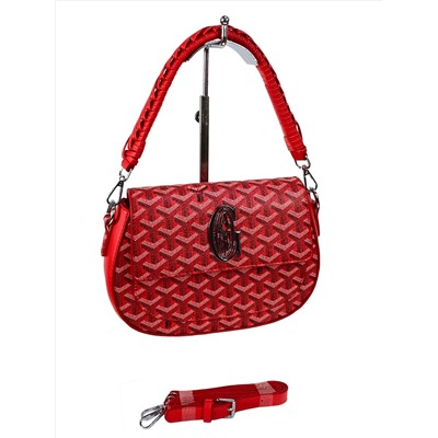 Женская сумка из искусственной кожи, цвет красный