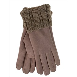 Утепленные женские перчатки, цвет светло коричневый