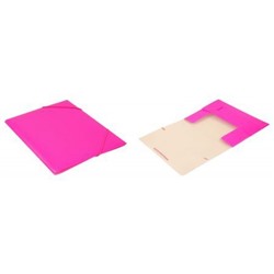 Папка на резинке А4 Double Neon DNE510PINK 0.5мм розовая, корешок 30мм (1131582) Бюрократ