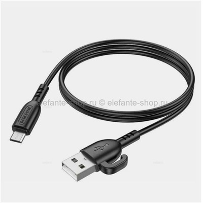 Кабель Borofone BX91 USB-A to Micro with Hook 1m Black (15)