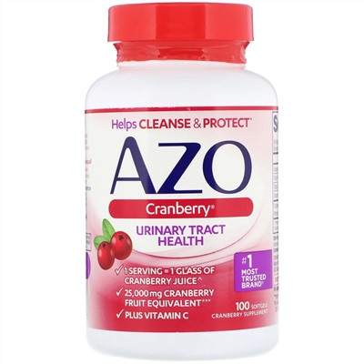 Azo, Cranberry, Urinary Tract Health, 100 Softgels