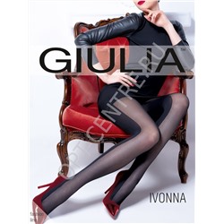 Ivonna 01 Giulia Фантазийные колготки из микрофибры 60 ден,.Фронтальная часть модели из прозрачного тюля "в сетку".