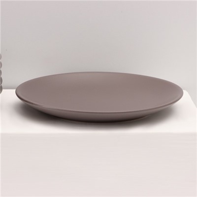 Набор тарелок керамических Доляна «Пастель», 18 предметов: 6 тарелок d=19 см, 6 тарелок d=27 см, 6 мисок d=19 см, цвет коричневый
