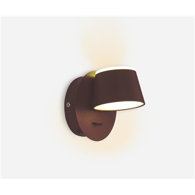 Настенный светодиодный светильник с выключателем FW168 CF/S кофе/песок LED 4200K 10W 120*120*140