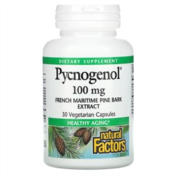 Natural Factors, Pycnogenol, 100 mg, 30 Vegetarian Capsules