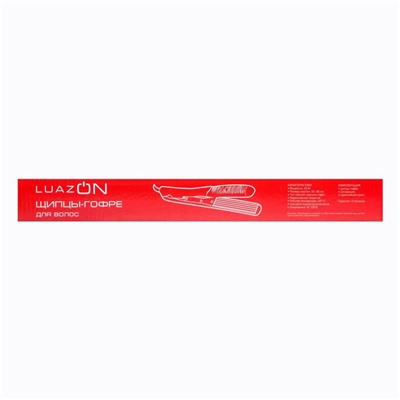 Щипцы-гофре Luazon LF-17, 45 Вт, керамическое покрытие, 35х80 мм, 160°C, розовые