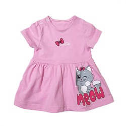 ПЛ-735 Платье для девочки (розовый кошечка)