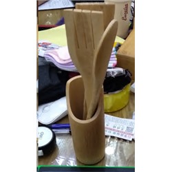 Лопатки в тубе 3 предмета из бамбука В235 / /уп 100/