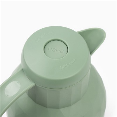 Термос-кофейник, 1.5 л, сохраняет тепло 24 ч, стеклянная колба, зеленый