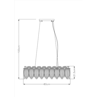 Подвесная люстра Arte Lamp EVIE A4152SP-8SG