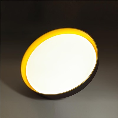 7711/EL COLOR SN 102 Светильник пластик/желтый LED 70Вт 3000-6000К D500 IP43 пульт ДУ TUNA YELLOW