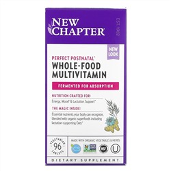 New Chapter, Perfect Postnatal, мультивитамины из цельных продуктов, 96 вегетарианских таблеток