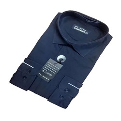 LX3741P221 Рубашка для мальчика приталенная дл.рукав Platin (темно-синий)