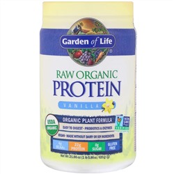 Garden of Life, Органический белок RAW, органическая растительная формула, ваниль, 620 г (21,86 унции)