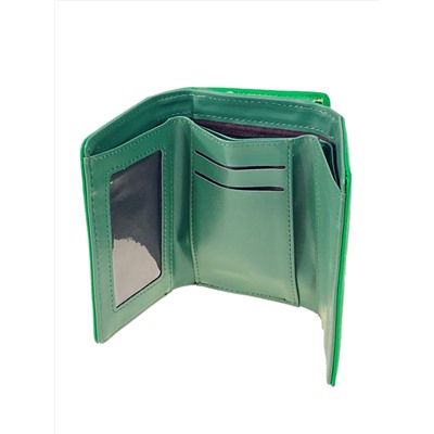 Женский кошелек с фермуаром из искусственной кожи, цвет зеленый