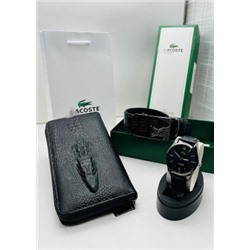 Подарочный набор для мужчины ремень, кошелек, часы + коробка #21177512