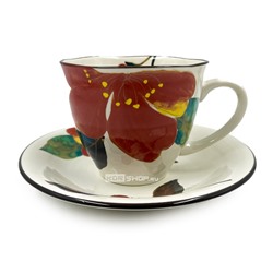 Набор кофейный из 2 предметов Hana Kairo Sazanka Coffee Cup & Saucer, Япония, 9 x 7,5 см