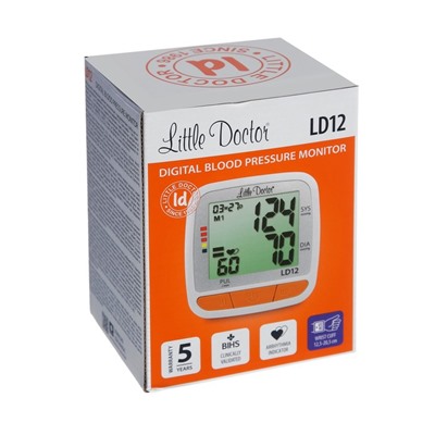 Тонометр на запястье Little Doctor LD 12, автоматический, манжета 12.5-20.5 см, 2хААА