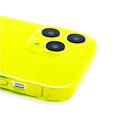 Чехол-накладка - SC344 для "Apple iPhone 14 Pro Max" (transparent/yellow) (232016)