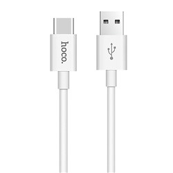 Кабель USB - Type-C Hoco X23 Skilled (повр. уп)  100см 2,1A  (white)