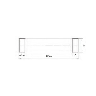 Труба 0.5 м, d 115 мм, нержавейка 1.0 мм