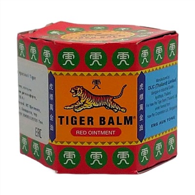 Tiger Balm Натуральный тигровый бальзам для тела Красный тигр / Red Ointment, 19,4 г