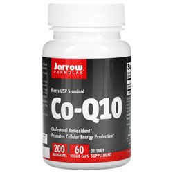 Jarrow Formulas, коэнзим Q10, 200 мг, 60 вегетарианских капсул
