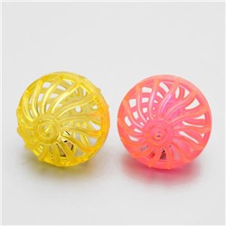 Набор из 2 пластиковых шариков с бубенчиком "Завитушки", 4 см, микс цветов