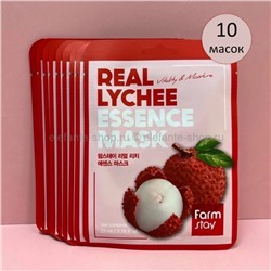 Тканевые маски с экстрактом личи Farmstay Real Lychee Essence Mask 10 штук (125)