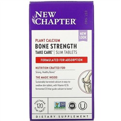 New Chapter, Bone Strength Take Care, 120 тонких вегетарианских таблеток