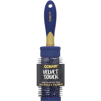 Conair, Круглая расческа Velvet Touch для сушки, укладки и придания объема, 1 шт.