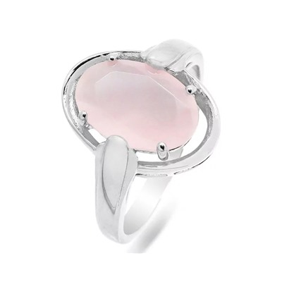 Кольцо из серебра розовый кварц, МЦВА31