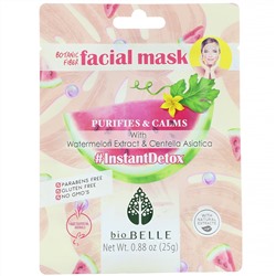 Biobelle, Botanic Fiber Facial Mask, Purifies & Calms, #InstantDetox,  1 Sheet, 0.88 oz (25 g)