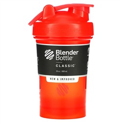 Blender Bottle, Classic With Loop, классический шейкер с петелькой, красный, 600 мл (20 унций)