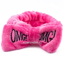 Повязка для волос с надписью OMG Cosmetic Bandage (розовая), Китай