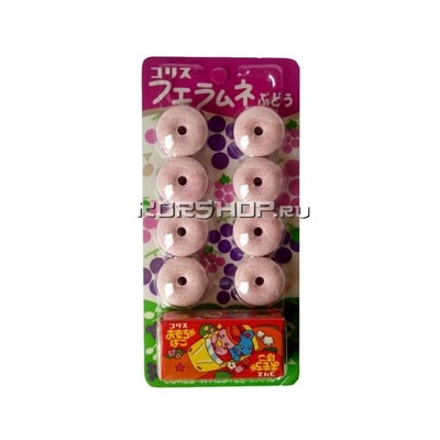 Конфеты "Свистульки" со вкусом винограда и игрушкой-сюрпризом Coris, Япония 22 г Акция