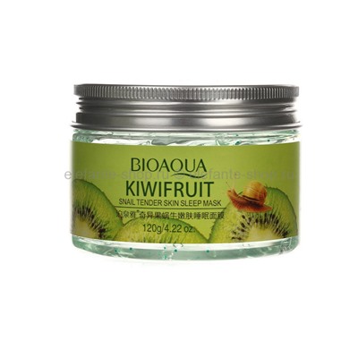 BIOAQUA KIWIFRUIT Ночная маска для лица с экстрактом киви и слизью улитки, 120 гр