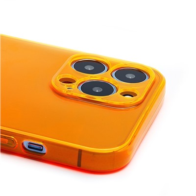 Чехол-накладка - SC344 для "Apple iPhone 13 Pro" (transparent/orange) (232037)